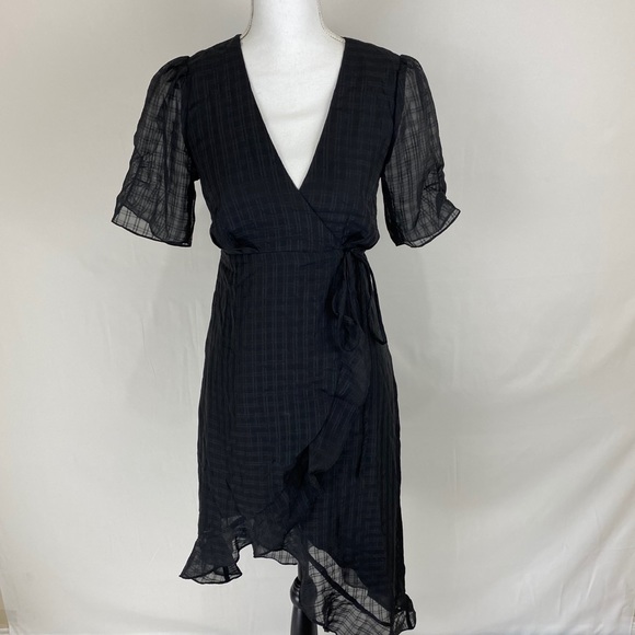 4SI3NNA Valerie Ruffle Hem Wrap Dress - Picture 3 of 7